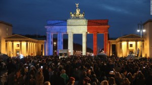 Brandenburg Gate in Berlin for France