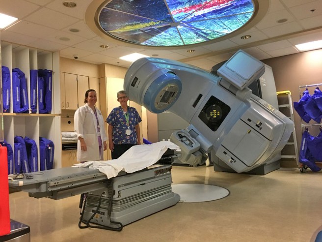 Pam and Amy with Linac