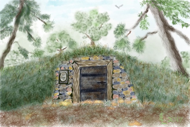 Tomb in woods